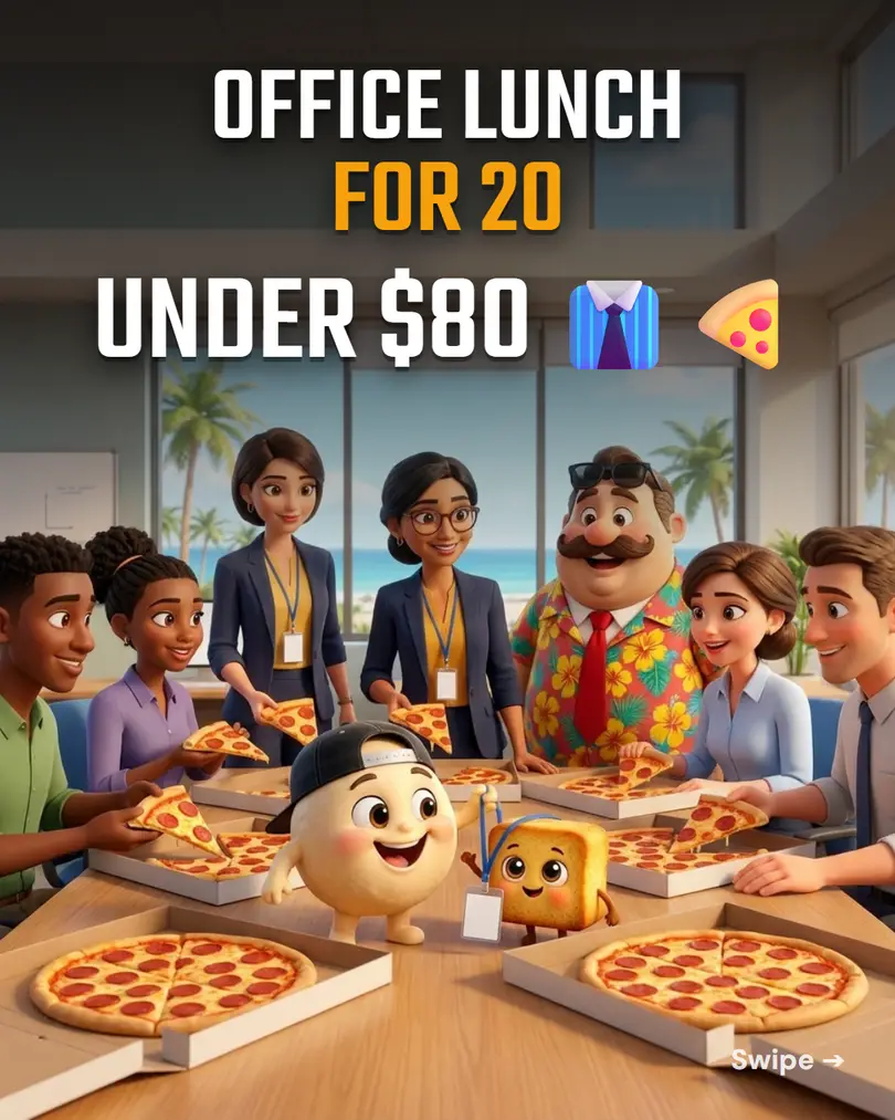Office lunch for 20 under $80